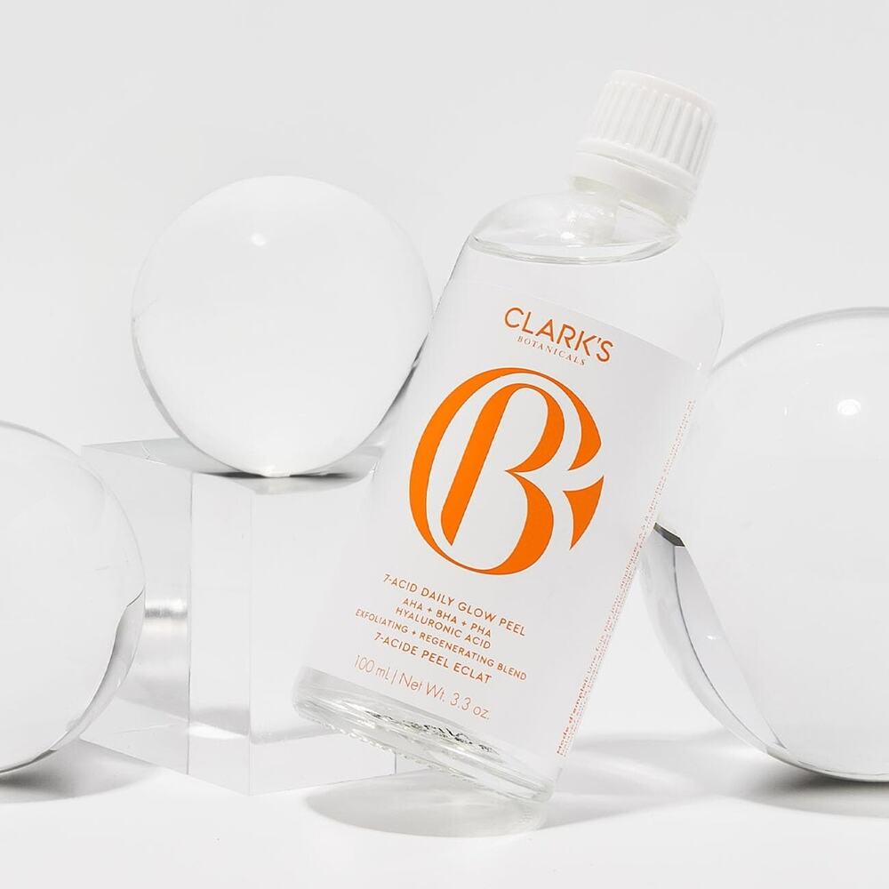 Clark’s Botanicals 7-Acid Daily Glow Peel - Full Size 3.3oz/100ml Sealed
